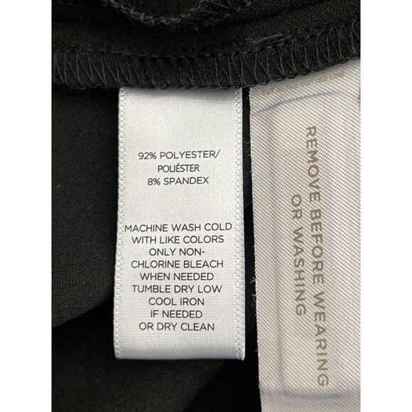 Loft Women Black Wrap Ruffle Sleeveless Dress Size 2 - Picture 9 of 9